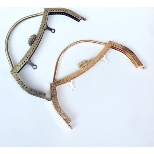 18cm hand bag making metal clasp women DIY purse frame with shell buckle 5pcs/lot