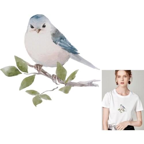 Lovely Animal Stickers Printed Bird Thermal Transfer For Clothing DIY Fashion Iron On Heat Transfer On Clothes applique Decor