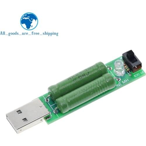 USB Port Mini Discharge Load Resistor Digital Current Voltage Meter Tester 2A/1A With Switch 1A Green Led / 2A Red Led