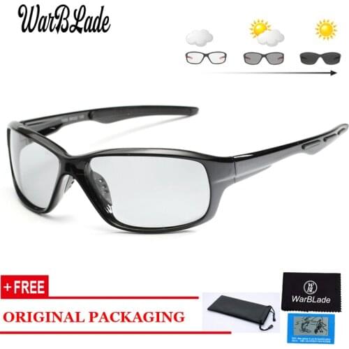 WBL 2019 New Driving Photochromic Sunglasses Chameleon HD Polarized Men Glasse All Day Change Color For Snow Light Top Quality