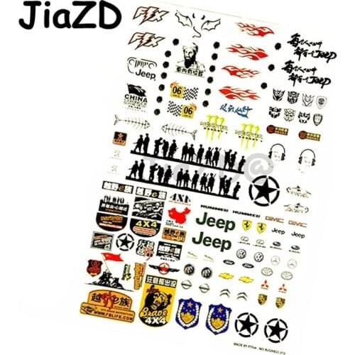Sticker Car Shell 25*17 Simulated Paster Personality Decorative Applique Parts for RC 1/10 Model Car Climbing Buggy Big Feet