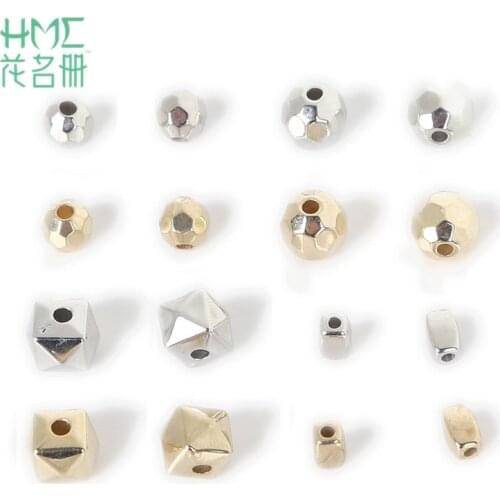 New Arrival 100-500pcs Rhodium Gold CCB Plastic Square Seeds Beads DIY Spacer Beads For Jewelry Making 3 Style