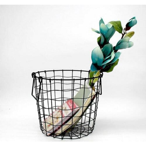 Newest Arrival Iron Storage Basket Metal Wire Organizer Home Bathroom Box Fruits Container Home
