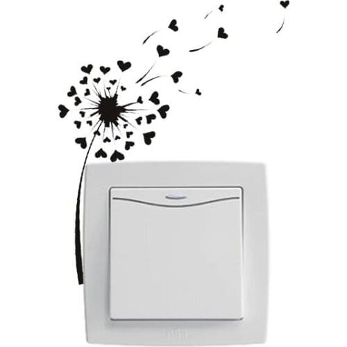 Dandelion Flower Wall Stickers For Kids Rooms Switch Decoration 4WS0136