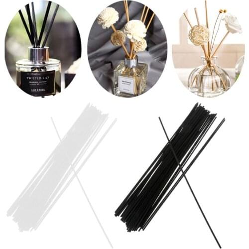 50Pcs 30cmx3mm Fiber Sticks Diffuser Aromatherapy Volatile Rod for Home Fragrance Diffuser Home Decoration 4XFB