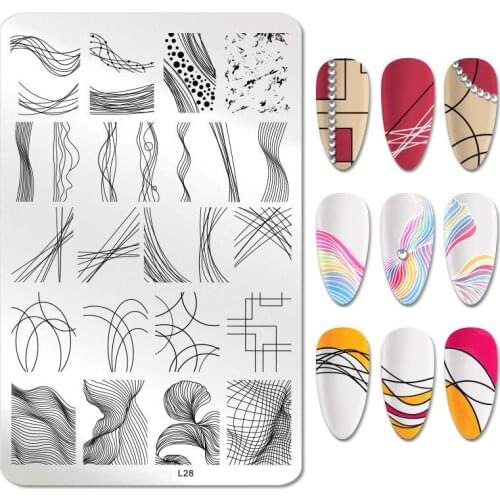 Flowers Pattern Nail Stamping Plates Image Painting Nail Art Stencils Template Nail Stamp Tools