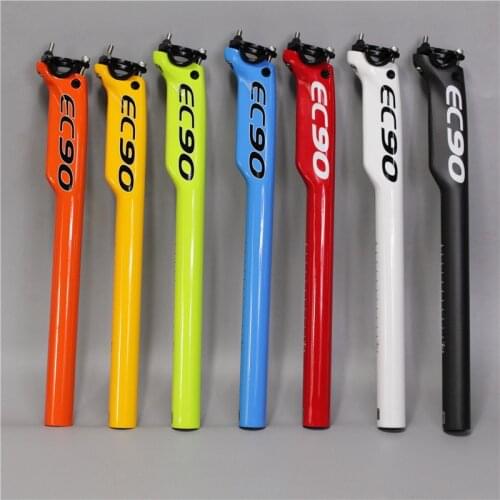 EC90 Full Carbon Fiber Bicycle seatpost glossy MTB 3K Road Bike Seatposts 27.2/30.8/31.6*350/400 Breaking wind Seat post