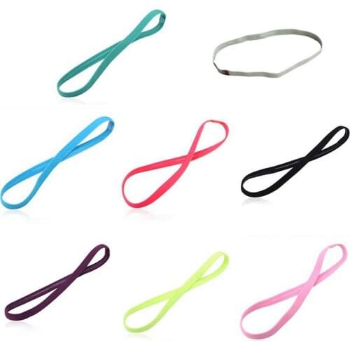 Popular Elastic Rope Candy Color Running Headband Football Non-Slip Hair Accessories Sports Yoga Hair Band Headband