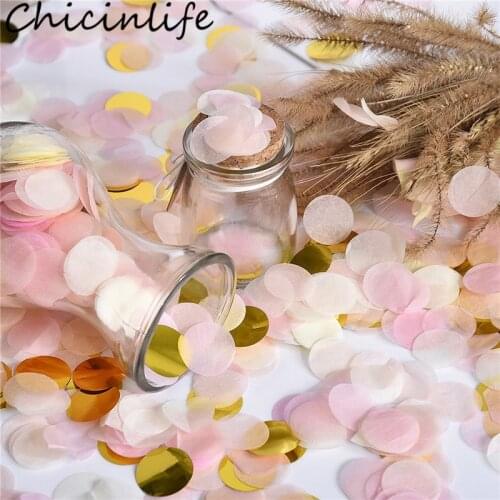 Chicinlife 1Bag Round Tissue Paper Confetti Sprinkle Birthday Wedding Party Balloons Filling Engagement Table Decor Supplies