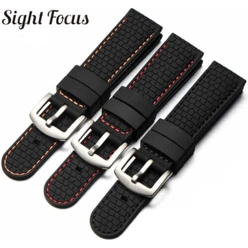 24mm Tire Track Pattern Silicone Watchband For Suunto 9/BRAO Watch Band Suunto 7 TRAVERSE Spartan Watch Strap D5 Bracelet