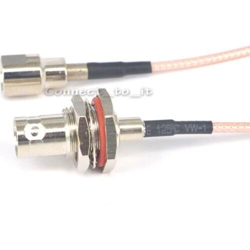 10 Pieces BNC Female to FME Male Bulkhead O-ring Connector RF Coax Adapter Extension Cable 15CM RG316 Cable