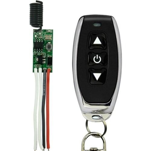 Ultra Small Motor Remote Switch 3.7v 4.5v 5v 6v 7.4v 9v 12v Mini Motor Up Down Stop forwards reverse Micro Radio Switch 433Mhz