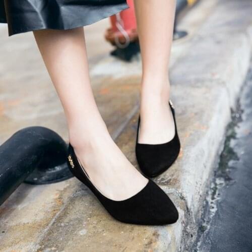 Big Size11 12 13 14 15 16 17 ladies high heels women shoes woman pumps Metal Decoration of Suede Point and Shallow Sleeve