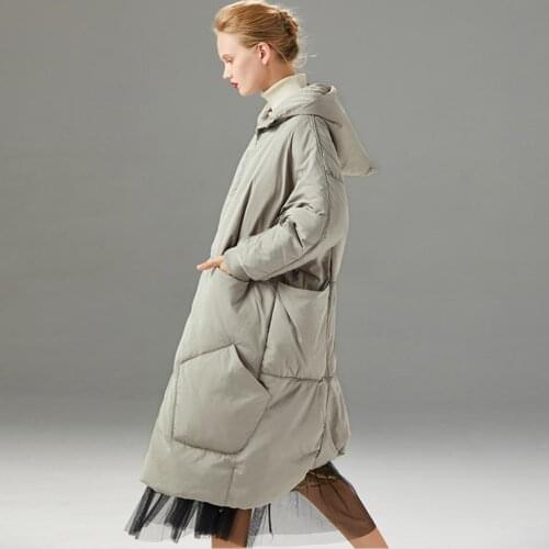 Winter super Warm Multi-pocket long thick fluffy duck down coat female oversized hooded thick warm down Parkas F759