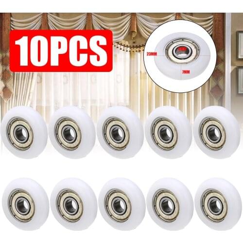 10pcs 23mm Door Window Pulley Plastic Sliding Shower Door Window Roller Wheel Runner Pulley Replace