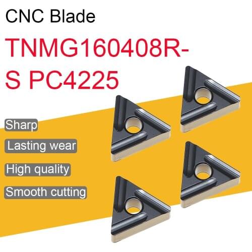 10PCS TNMG160408R-S PC4225 Carbide Inserts High Quality TNMG16 Blade External Turning Inserts CNC Lathe Cutter Tool