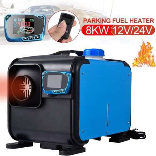 12/24V 8KW Automatic Parking Heater All In One Car Diesel Heater With Remote Control LCD Monitor For RV Boats Motorhome Trailer