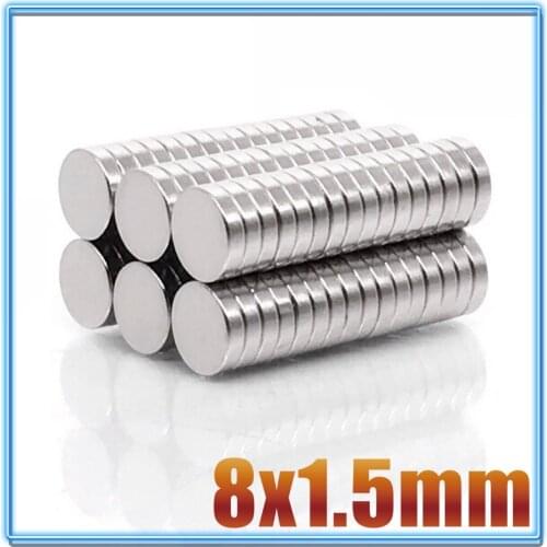 20/50/100/200/500 Pcs 8x1.5 Neodymium Magnet 8mm x 1.5mm N35 NdFeB Round Super Powerful Strong Permanent Magnetic imanes Disc