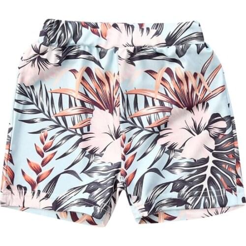 2021 New Baby Boy Floral Swimming Trunks Board Shorts 0-3Y Toddler Kids Summer Beach Swimwear Swimsuit Hawaii Style Bathing Suit