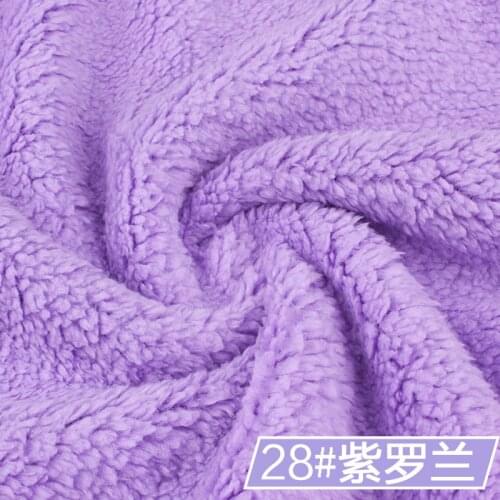 28# purple 1 meter Berber Fleece Fabric camoFleece Shu Velveteen for DIY toys sleepcoat pajamas nighty bedgown material