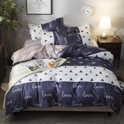 3PCS/4PCS quilt cover set Fitted Sheet Mattress Thicken Flannel Mattresses Keep warm 1.2m/1.5m/1.8m/2.0m colorful lattice stripe