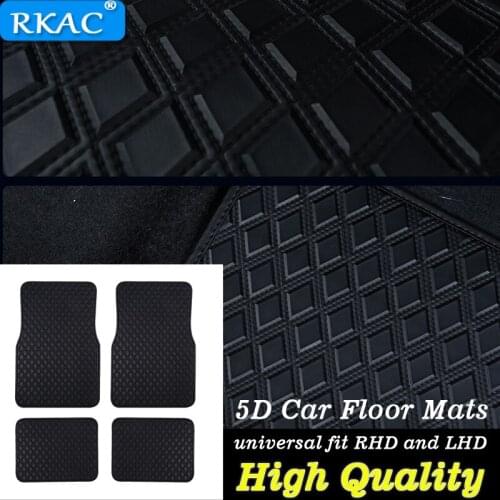 5D Luxury High Quality Universal Car Floor Mats Carpet For Audi S line A1 A3 A4 A5 A6 A7 A8 Q2 Q3 Q5 Q7 Q8 TT R8 Non-slip bottom