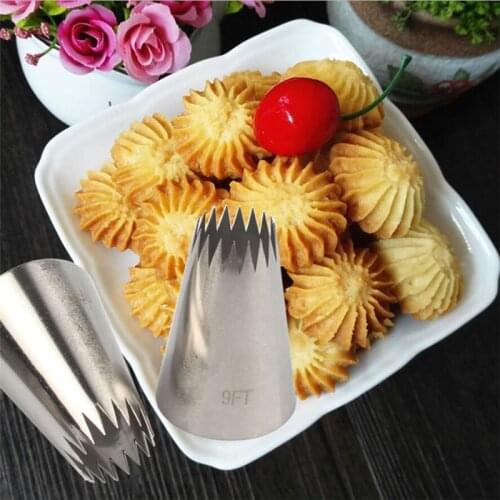 Large Size Cake Decorating Pastry Piping Nozzle Icing Tips Bakeware Kitchen Cookie Tools Stainless Steel Fondant Cake Tools