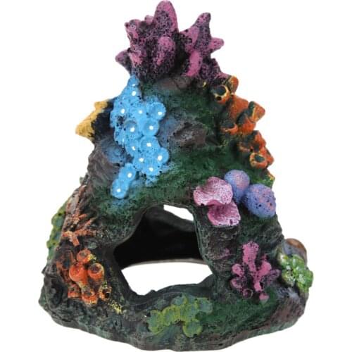 Aquarium Decoration Resin Coral Reef Rock for Small Fish Tanks