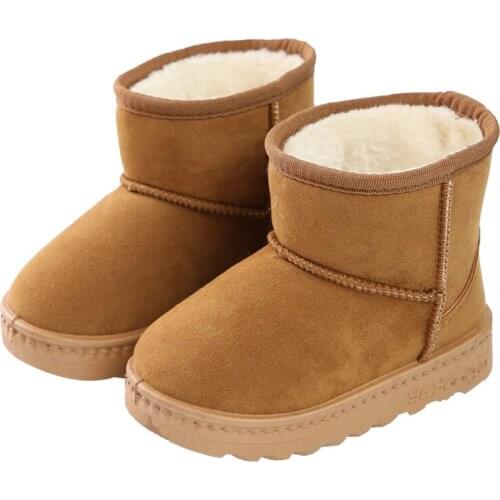 Kids Snow Boots for Boys Girls Winter Warm Shoes Plush Lined Baby Ankle Booties Slip-on Outdoor Children Snow Boot