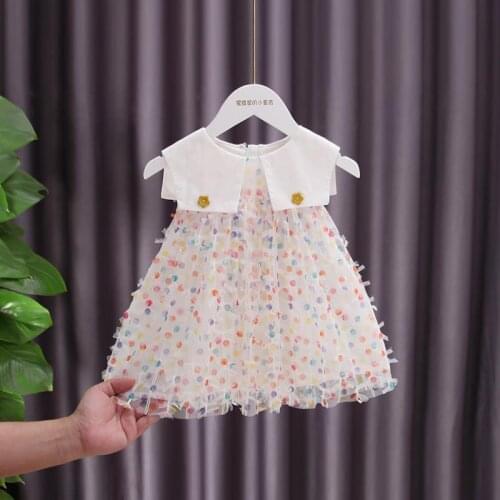 2020 Girl Baby Sweet Dot Tassel Summer Dress Sleeveless Girls Infant Princess Birthday Dresses Kids Children Clothes Vestido
