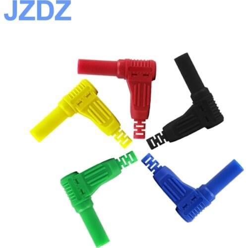 JZDZ 10pcs 4mm 90 degree Banana Plug Safety Welding assembly Test leads connectors DIY J.10039