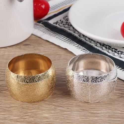 Chinese Napkin Ring Model Room Napkin Buckle Cloth Circle Simple Metal Napkin Buckle Round Western Restaurant Table Supplies