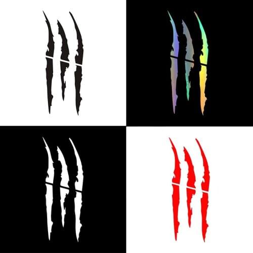 Hot Sell Car Stickers Monster Scratch Claw Marks Funny Carbon Fiber Sticker on Auto Creative Vinyl Decal Apply To Car Window