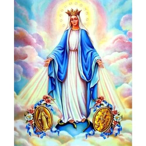 Virgin Mary Christian DIY 5D Diamond Painting Embroidery Full Square Home Room Decoration kit Round Drill Mosaic new arrival