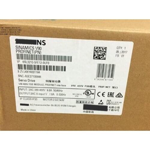 New original 6SL3210-5FB12-0UF0 V90 inverter 2KW kW 200V drive PN version 6SL32105FB120UF0 spot