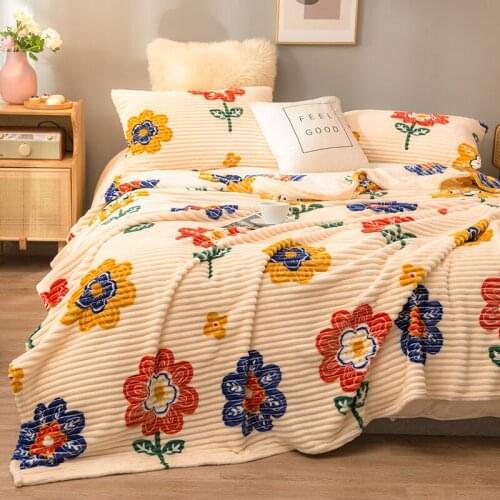 1PC Blankets For Beds Printing Soft Warm Square Flannel Blanket Fleece Blankets And Throws Sofa Cover Bedspread