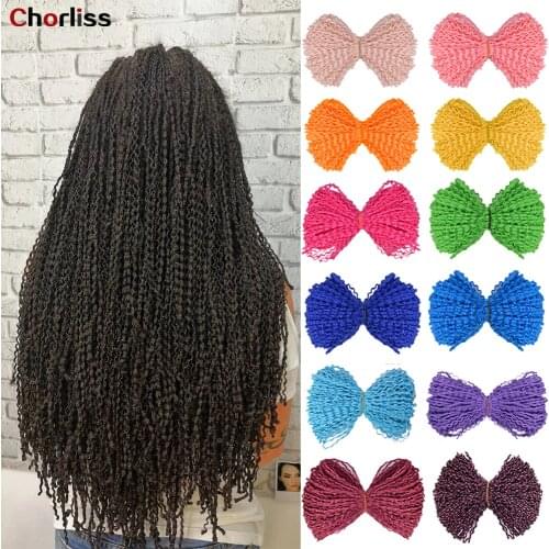 ZiZi Braids Hair 25 " Strands Box Braids Crochet Hair Gray Purple Pink Blonde Green Curly Braids Hair Extensions Chorliss