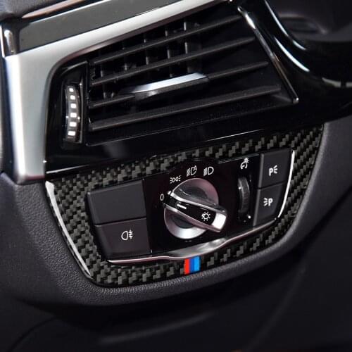 It Is Suitable For 18 BMW 5 Series The Carbon Fiber G38 Interior Modified 528LI530LI540LI Headlamp Switch Frame