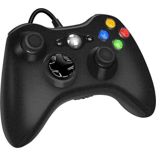 Wired Controller for Microsoft Xbox 360 and Windows PC (Windows 10/8.1/8/7) with Dual Vibration and Ergonomic Wired Game Control