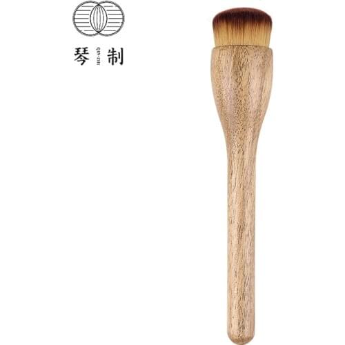 QINZHI Professional Handmade Make Up Brush B46 Round Foundation Brush Soft Synthetic Fiber Makeup Brushes