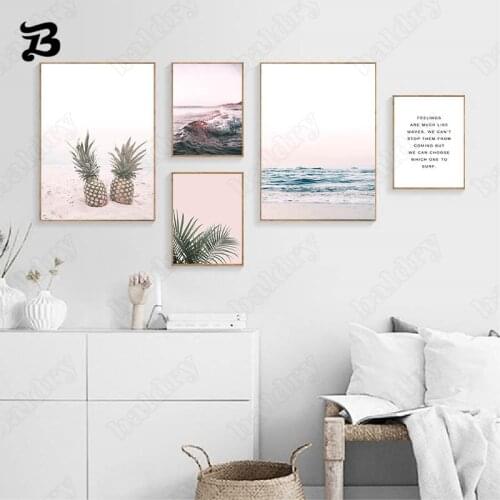 Modern Natural Scenery Seascape Style Poster Landscape Wall Art Canvas Print Painting Nordic Style Modern for Living Room Decor