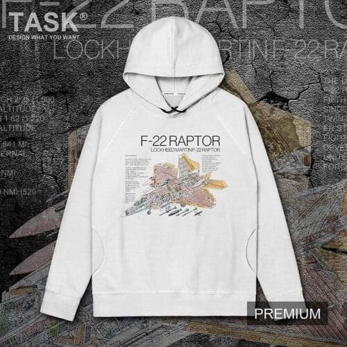 USA F22 Raptor fighter America Air Force weapon fans printed long sleeved hoodies mens hipster casual harajuku hooded sweater