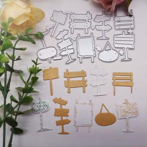 Cutting Dies Metal All Kinds of Road Sign Scrapbooking DIY Album Paper Card Craft Embossing Stencil 116*72mm/180*102mm