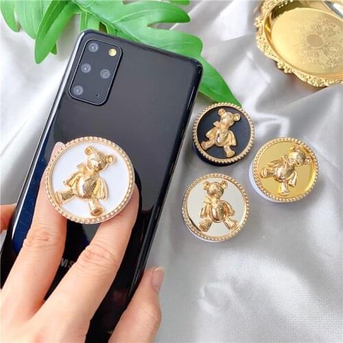 Japanese Metal Phone Holder with Retractable Anti-drop Ring Buckle Female Personality Phone Holder for IPhone X Car Phone Holder
