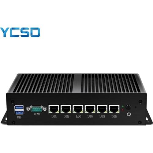 Firewall Router Mini PC Intel i3 7100U Celeron 3855U Mini Industrial Computer 6*1000Mbps LAN RJ45 Pfsense Gateway Appliance