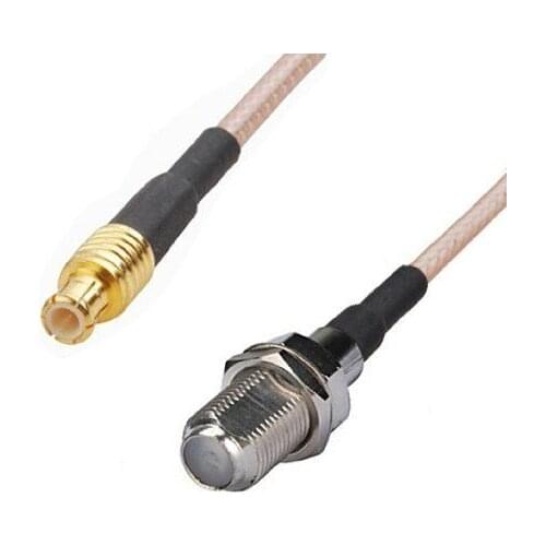 10pcs Pigtail Cable F Type Female Bulkhead To MCX Plug RF Adapter RG316 8" 20cm for wire