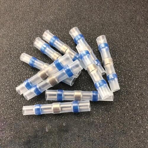 100Pcs Heat Shrink Butts Waterproof Separation Obstacles Transparent Assorted Heat Shrinkable Terminal Kit for Cable Protection