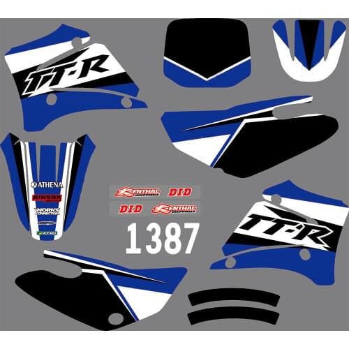 1387 Motorcycle Team Graphic & Backgrounds Dirt Sticker Kit Decals FOR YAMAHA TTR250 2005-2012