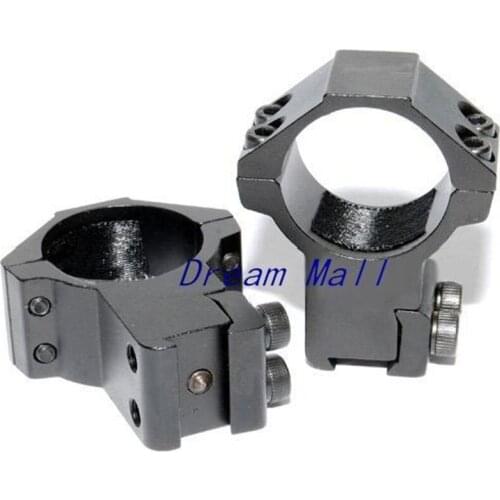 2Pcs Medium Profile Picatinny Weaver Quad Rail High Profile Scope Mounts 30mm Rings for 11mm Dovetail Rail