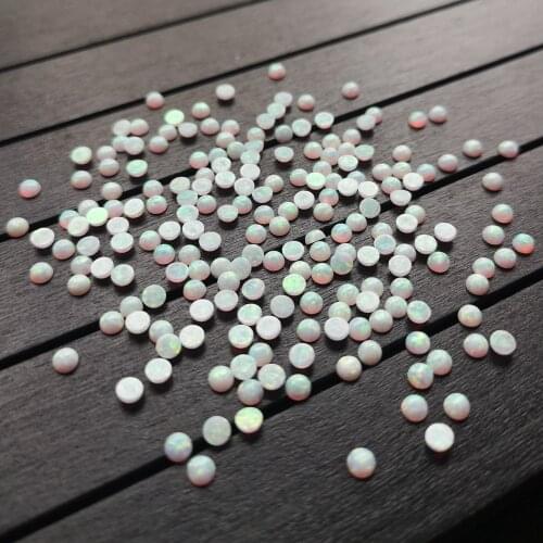 200pcs /lot 3mm Synthetic Round Cabochon Opal Round Flat Bottom Opal stone for DIY Body Piercing Jewelry